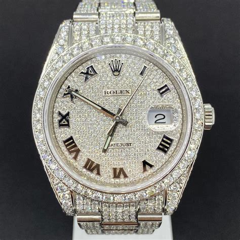 rolex datejust 41 iced out vvs